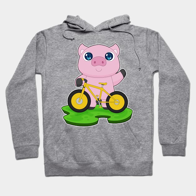 Pig Bicycle Hoodie by Markus Schnabel